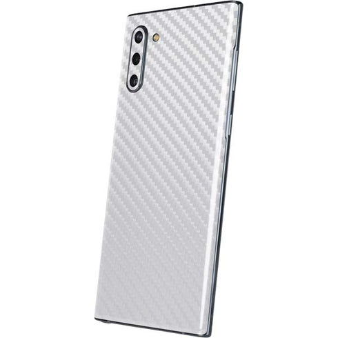 White Carbon Fiber Specialty Texture Material Galaxy Note 10 Skin
